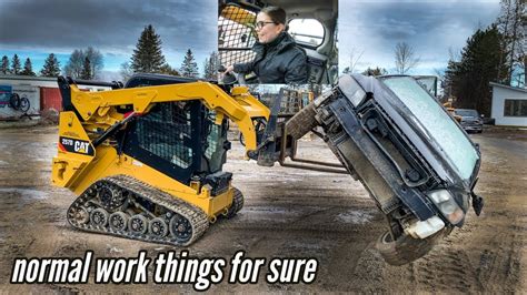 how easy is it to flip a skid steer|flipping skid steers.